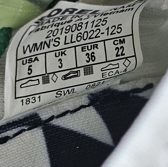 Sorel Alfred Kinetic Breakthru Tech Lace Zapatilla para mujer Verde Talla 5 - Picture 10 of 10